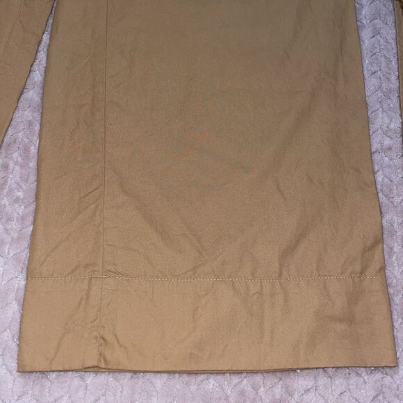 LOFT Women’s Camel Brown Crop Wide Leg Dress Pants with Belt - Picture 3 of 7